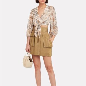 Joie floral/paisley button front blouse